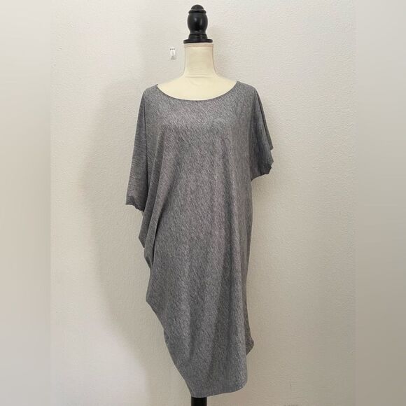 ATHLETA Sunlover Hilo UPF Asymmetrical Athleisure Dress in Heather Gray Medium - Picture 3 of 11